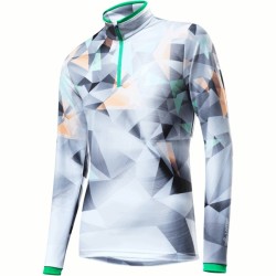 Löffler kvinners Thermo-Innervelours genser Emerald-hvit